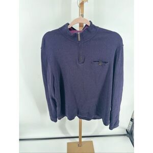 Ted Baker London  3/4 Zip Mens pullover size 5 Purple Wool Blend